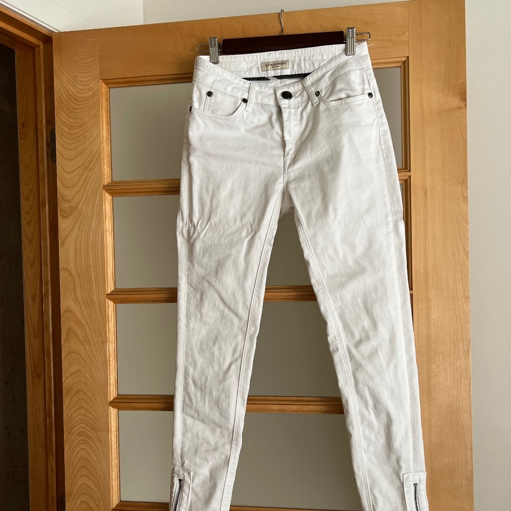 White Vintage  Burberry ankle jeans
